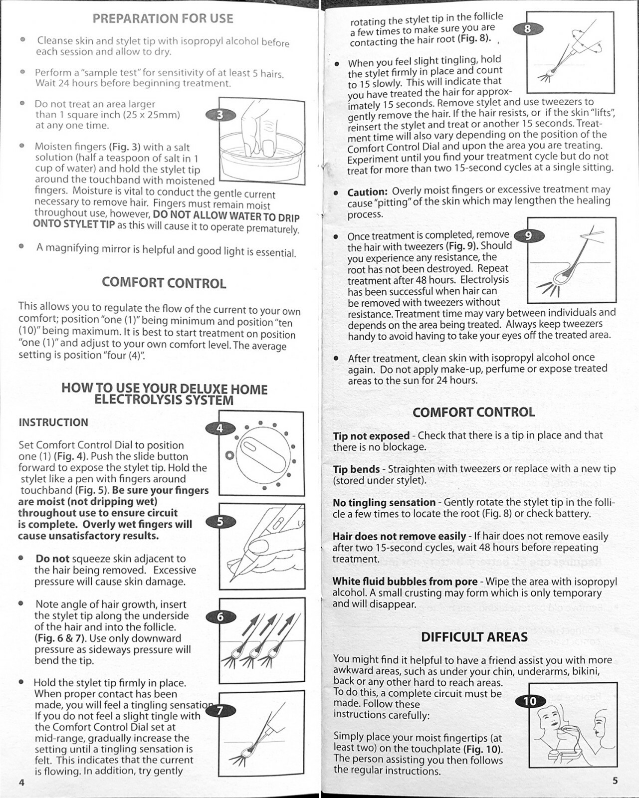 ONE TOUCH / Clean & Easy Home Electrolysis Kit Machine Hair Remover