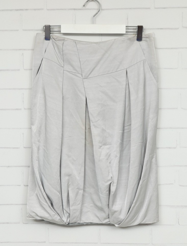 Veronika Maine grey bubble hem knee length skirt Size 10