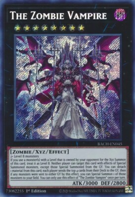 Yugioh The Zombie Vampire BACH-EN045 Secret Rare 1st Edition NM