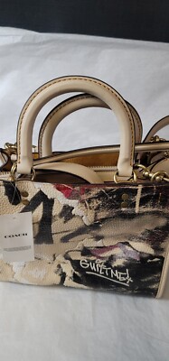 NWT COACH X MINT & SERF IVORY/MULTI GRAFFITI ROGUE 25 CD704 | eBay