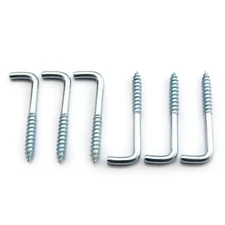 Hillman Square Bend Hooks 1-3/8" 10PC Zinc Hardware Essentials 852426