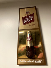 Schlitz vintage beer sign, beer bottle, plastic collectible 1970's