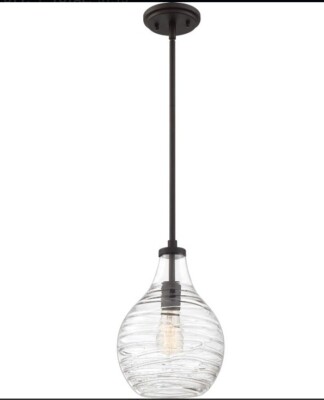 Quoizel Genie 1 Light Mini Pendant, Old Bronze - QPP4019OZ 13''H x 9''W