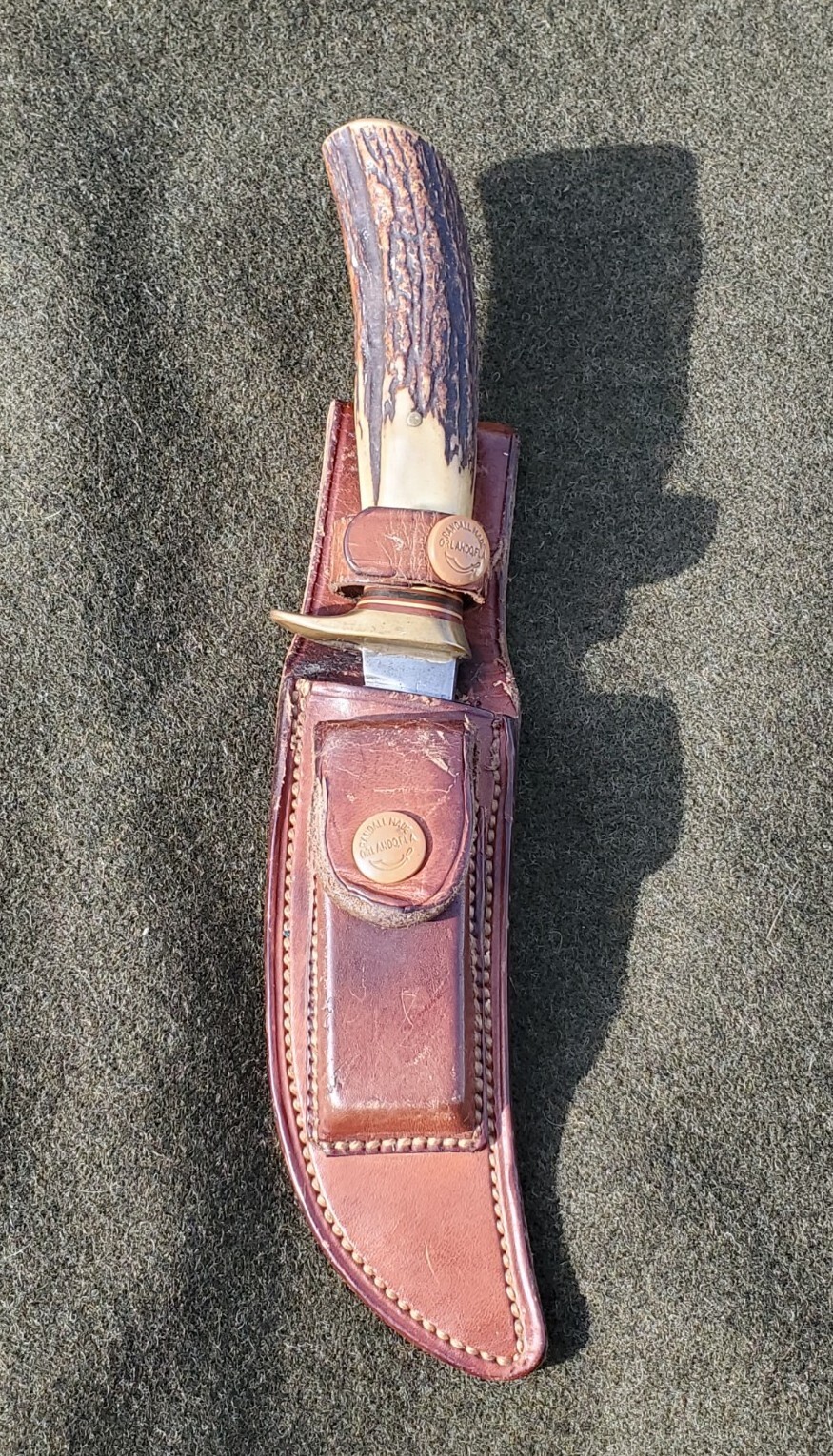 Vintage 50s Randall Fixed Blade Knife Orlando FL Orginal Heiser Sheath