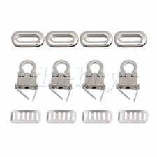 Pack of 4 Silver Metal Clasp Turn Twist Lock for DIY Handbag Hardware Purse