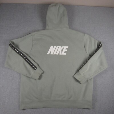 Nike Sportswear Repeat Pack Logo Taped Hoodie Mens L Aloe Green Pullover  Fleece
