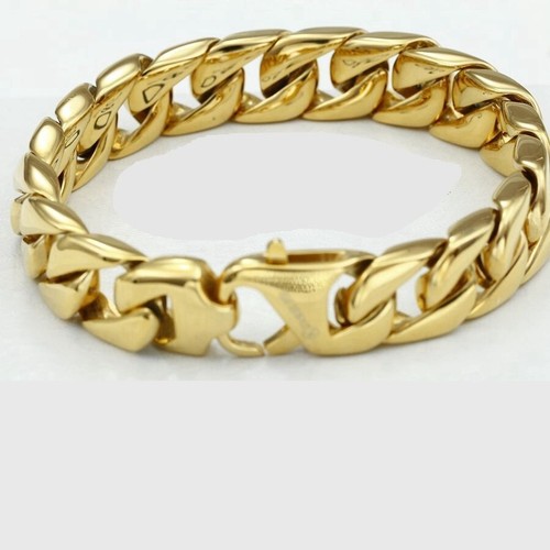 Bulova Men's Classic Curb Chain Bracelet In Gold-Plated Stainless Steel - Foto 6