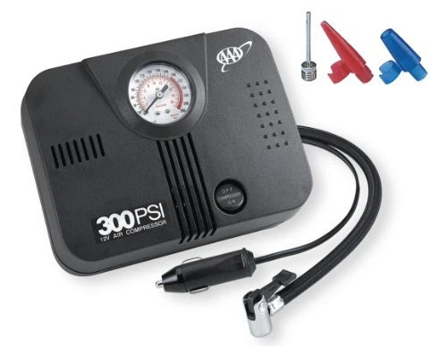 LifeLine AAA 300 PSI 12 Volt DC Air Compressor Portable Tire Inflator w Gauge