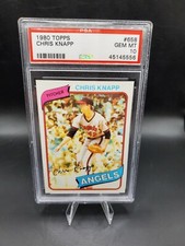 1980 TOPPS PSA 10 GEM MINT #658 CHRIS KNAPP ANGELS POP 22 SET BREAK FLAWLESS!!
