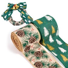 10 Yards Flat Christmas Theme Jute Cord DIY Crafts 62mm 5 yards 4.57m /color