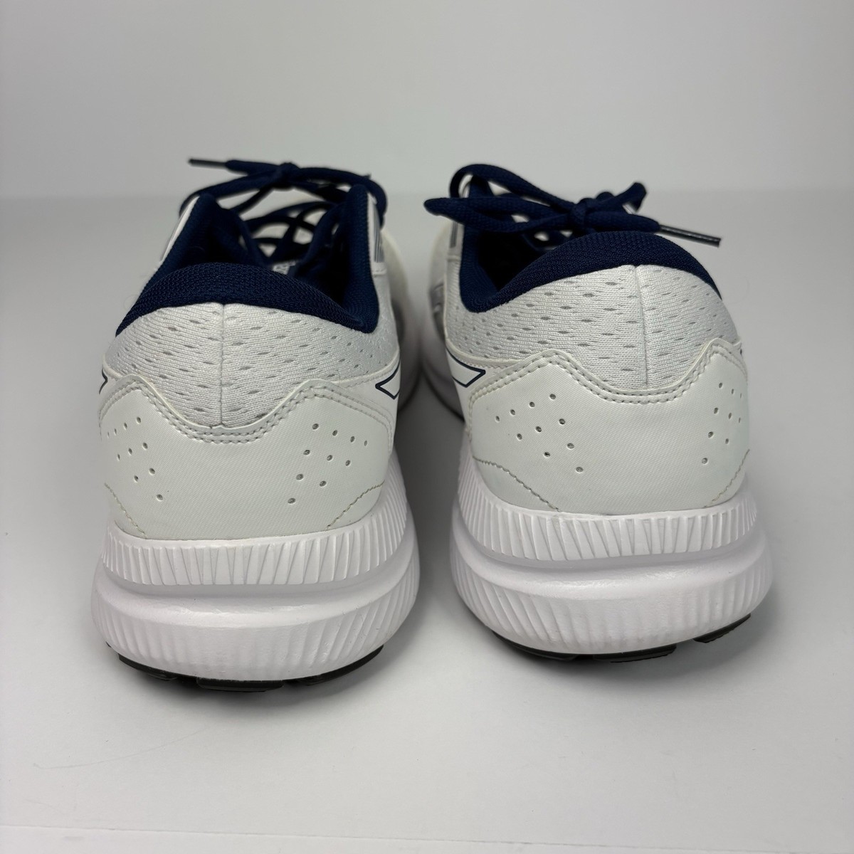 Size 12 - Asics Gel Contend 8 White Blue AmpliFoam Wide | eBay