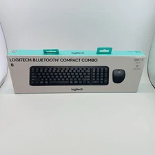 Logitech BLUETOOTH Black Compact Combo Wireless Keyboard & Mouse 920-013507 NEW