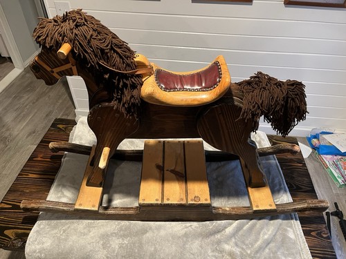 Vintage Rocking Horse 34x51 Large Quality Built Rocking Horse