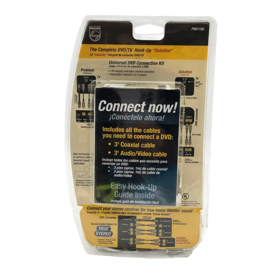 Nuevo en Paquete Philips Kit de conexión de DVD universal S salida de video cables de audio y video Foto 2 de 3