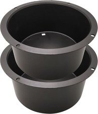 HiQltyla 6.5in Round Black Plastic Speaker Baffle, Pack of 2