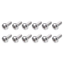 Machine Screws (M6x18mm) 30Pcs, Phillips Cross Pan Bolts 304 Stainless Steel