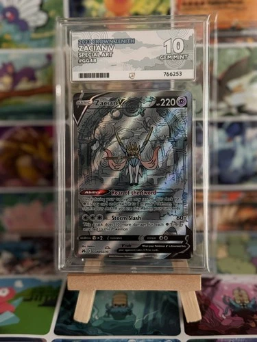 Zacian V GG48 Pokémon TCG Crown Zenith Ace 10 PERFECT SUBGRADES LOW POP