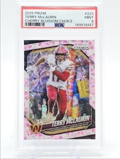 TERRY MCLAURIN 2025 PANINI PRIZM CHERRY BLOSSOM CHOICE /15 PSA 9 Q4627
