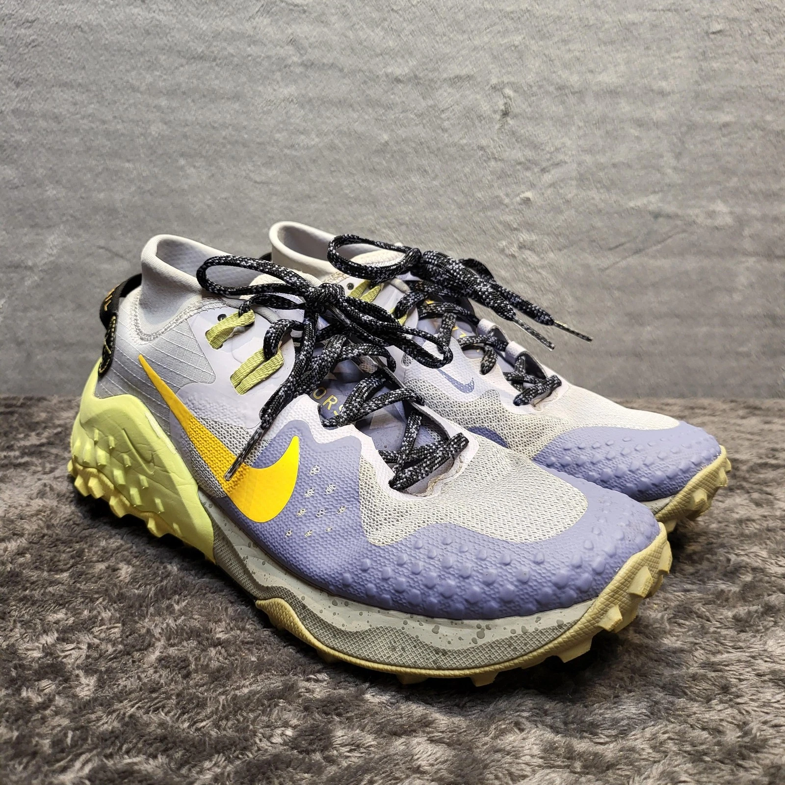 Nike Wildhorse 6 Shoes Womens Size 7 Purple Yellow Trail Running BV7099-401