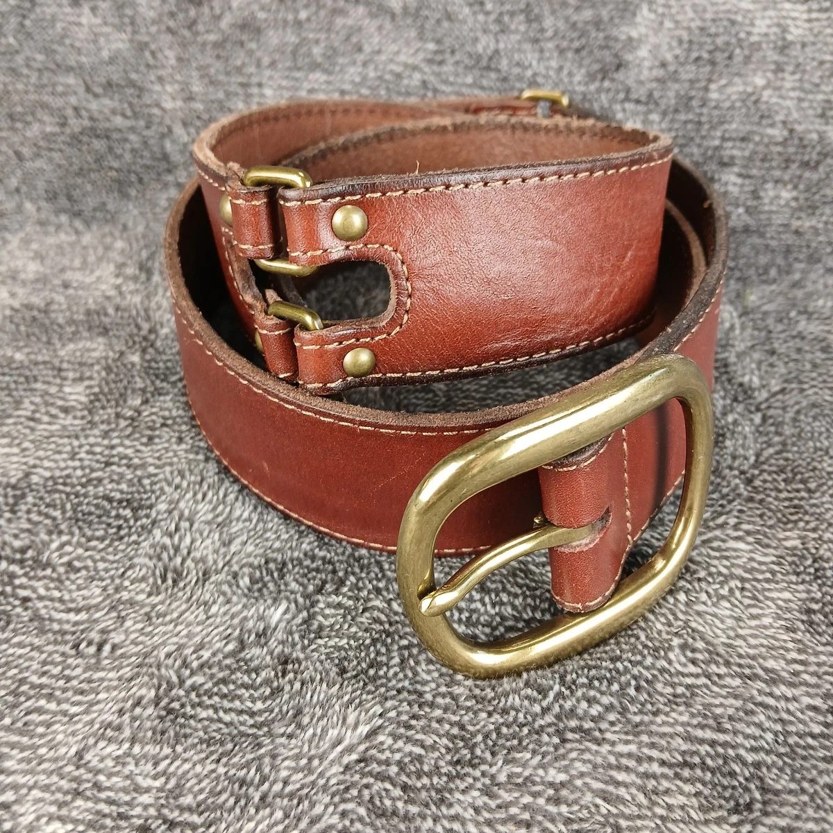 Vtg Fossil Patent Leather Belt Woman XL 33-37\