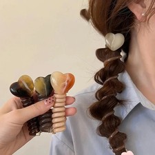 10 Pcs Spiral Hair Ties Telephone Cord Elastic Bands Women Girls Ponytail Hold