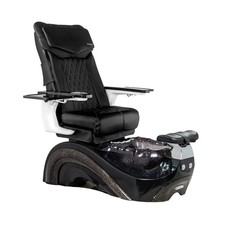 PERLA DX Shiatsulogic Pedicure Chair Black Tub w/Discharge Pump, Black