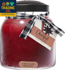 — Farm House Memories - Tarro de velas perfumadas para papá de 34 oz con tapa - Guardianes de la L