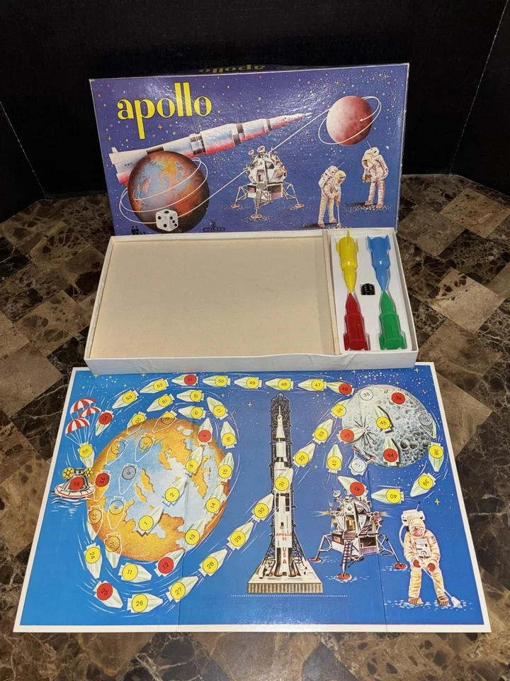Rare Apollo Board Game By Mulder Dutch French Swedish Directions - Image 2 of 4