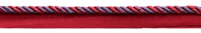 DÉCOPRO 3/16'' Gedrehte Kordel Mit Lip Twisted Rope Wein-Medley Lila, [12 Yards]