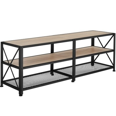 Lowboard   TV-Schrank Industrial Style Industrial Holz hell, Eiche Sonoma B-Ware