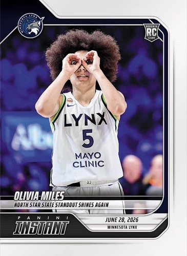 Olivia Miles 2026 Panini Instant WNBA Rookie Card 200 RC Lynx 🏀🔥 (PRE-ORDER)