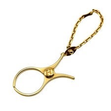HERMES H Logo GP Glove Holder Bag Charm, Gold, T2609-k058