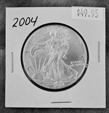2004 American Silver Eagle BU 1 Oz Coin US $1 Dollar PCGS Brilliant Uncirculated