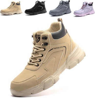 Bawalon Sicherheitsstiefel Herren Damen Arbeitsstiefel mit Stahlkappe wasserabweisend