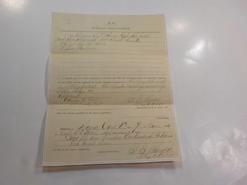 Civil War Document 1863 2nd Army Corps Hospital Aquia Creek Virginia Signature