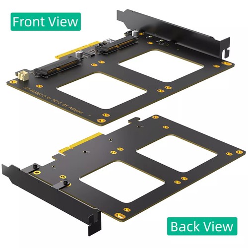 Dual U.2 SSD auf PCIe 4.0 X8 Adapter SFF-8639(U.2) auf PCI-E 4.0 8xHyper M.2 X16 - Afbeelding 6 van 6