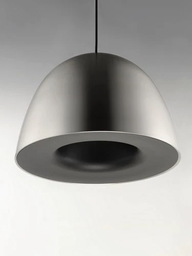 Fungo 1-Light LED Pendant in Satin Nickel with Black - Picture 4 of 6