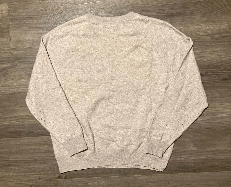 Мужской свитер Orvis XL из кашемировой/шерстяной смеси с круглым вырезом пуловер бежевый - Изображение 2 из 4