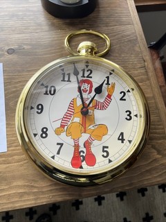 McDonald's Vintage Store Display Wall Clock Made in 1978 Rare15.3 x 11.4 inches