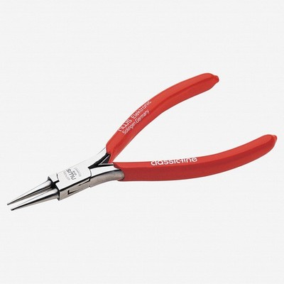 NWS 5.25'' Round Nose Pliers - MicroFinish - Plastic Grip