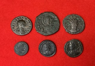Mixed Lot of Six (6) Ancient Greek or Roman Coins Bronze or Copper Set 3