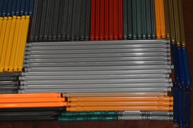 300 Knex Rods Mixed Standard Replacement Parts Yellow Red Gray Black Tan Pieces