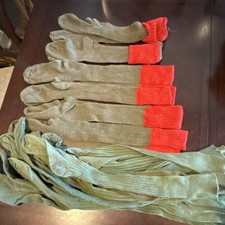 Vintage Boy Scouts Uniform Socks Green with Red Tops Lot