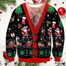 Hilarious Santa Ugly Christmas Sweater Fullsize S-6XL, Funny Claus Ugly Christ