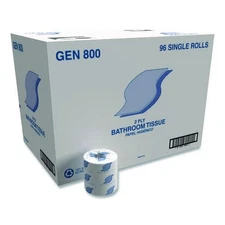GEN 800 2-Ply Septic Safe Bath Tissue - White (96/Carton) New