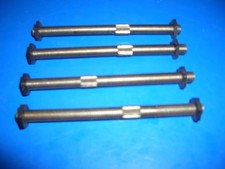 NOS Rare Sure Grip All Threaded Axle 8mm 5/16" x 4.50" set of 4 with speed cones