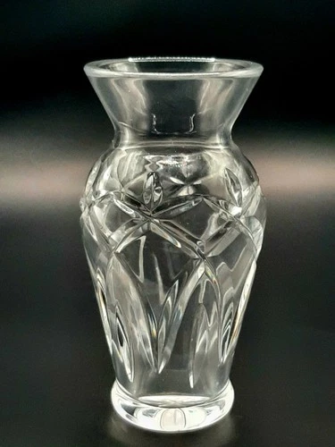 Vintage Waterford Cut Crystal Glass Small Bud Vase 5"×2" Beautiful