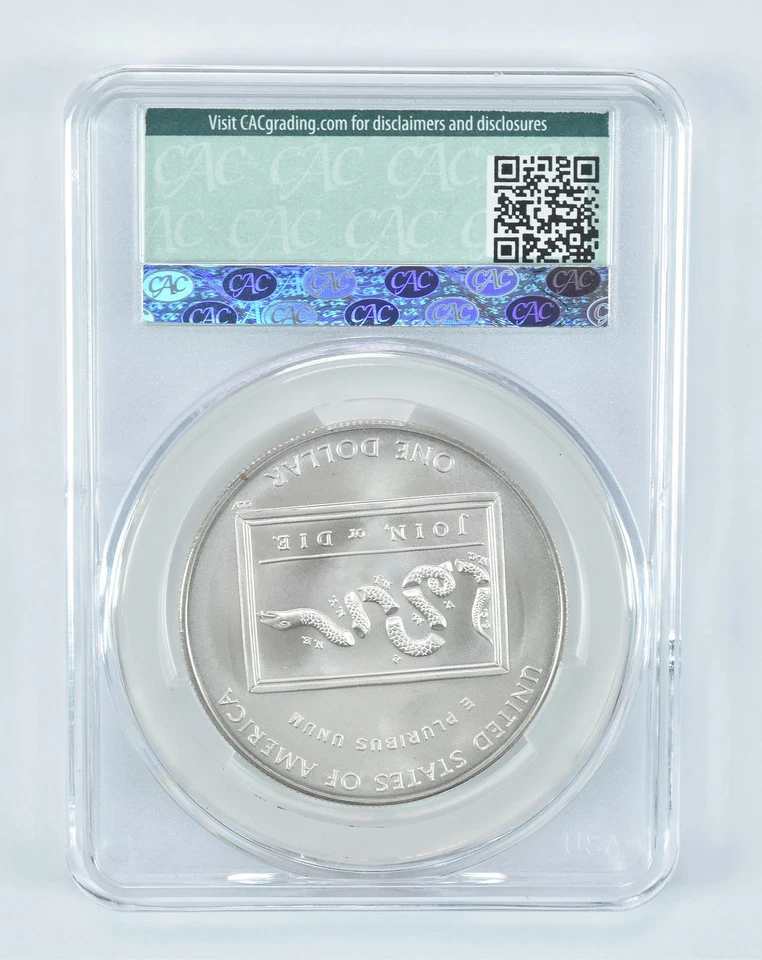 2006-P Ben Franklin Scientist Commemorative Silver Dollar MS69 CAC CACg *2570 - Image 2 of 4