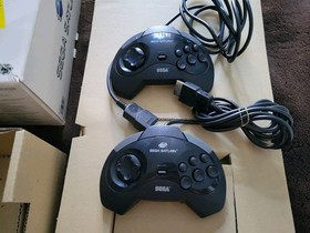 Sega Saturn MK-80000 Black Console Bundle. TESTED WORKS 