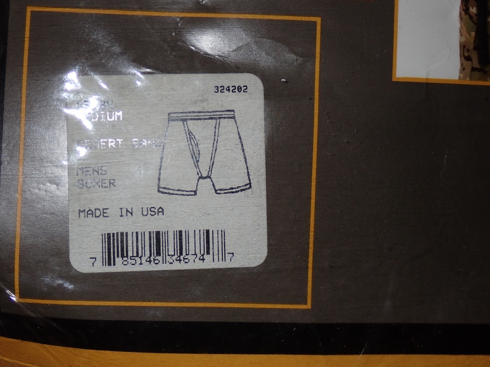 LOT  XGO Flame Retardant Lightweight Mens Boxer Brief Underwear M Desert Sand